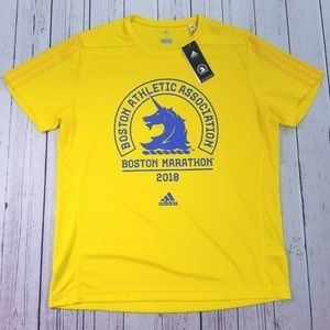 2018 Boston Marathon Adidas Climalite Shirt